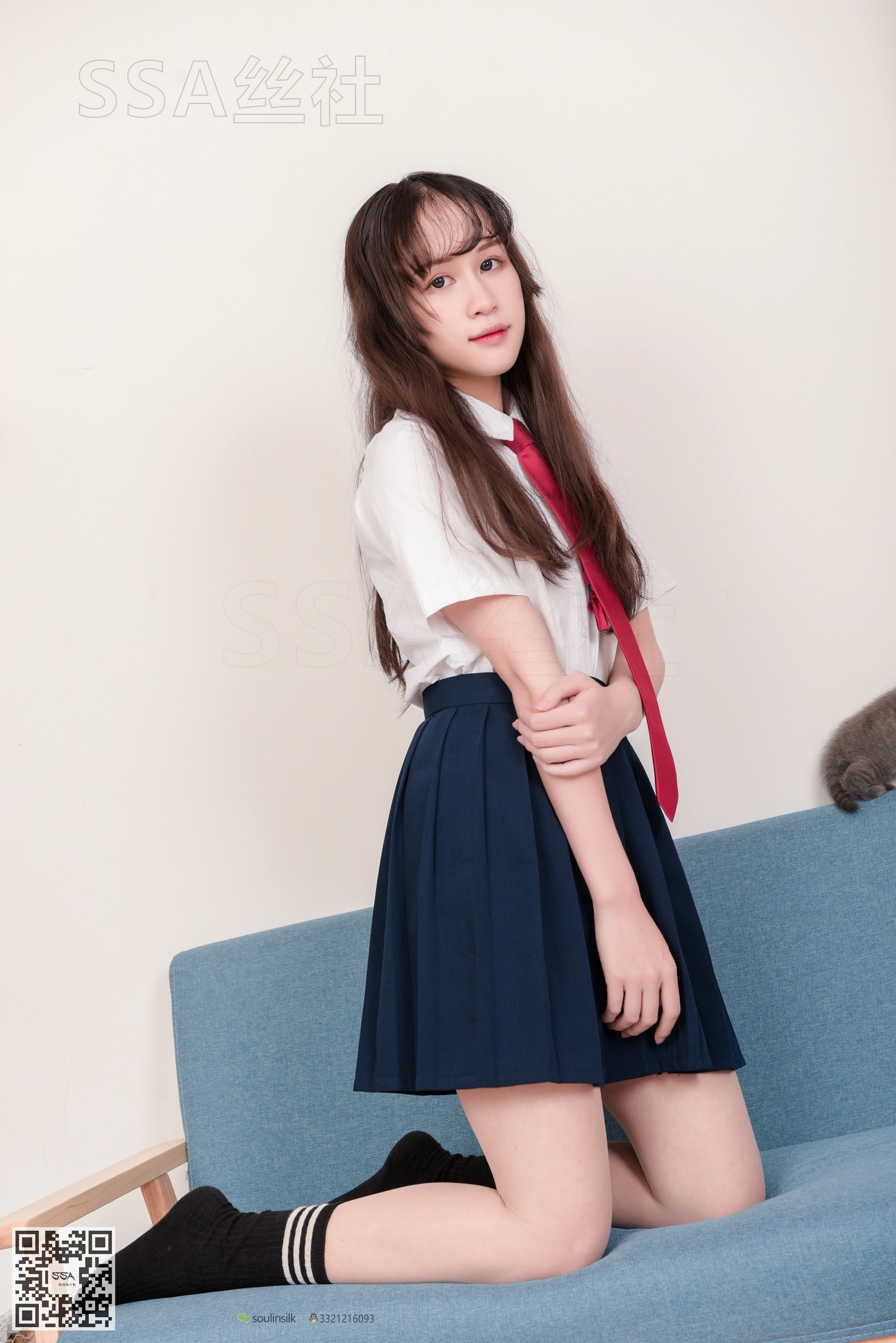 SSA丝社 超清写真 NO.141 丹丹JK制服黑色半膝袜肉丝 [133P-2.09GB]
