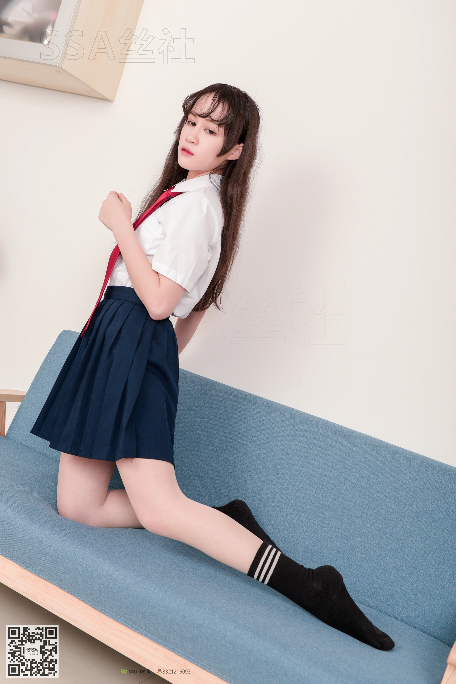 SSA丝社 超清写真 NO.141 丹丹JK制服黑色半膝袜肉丝 [133P-2.09GB]