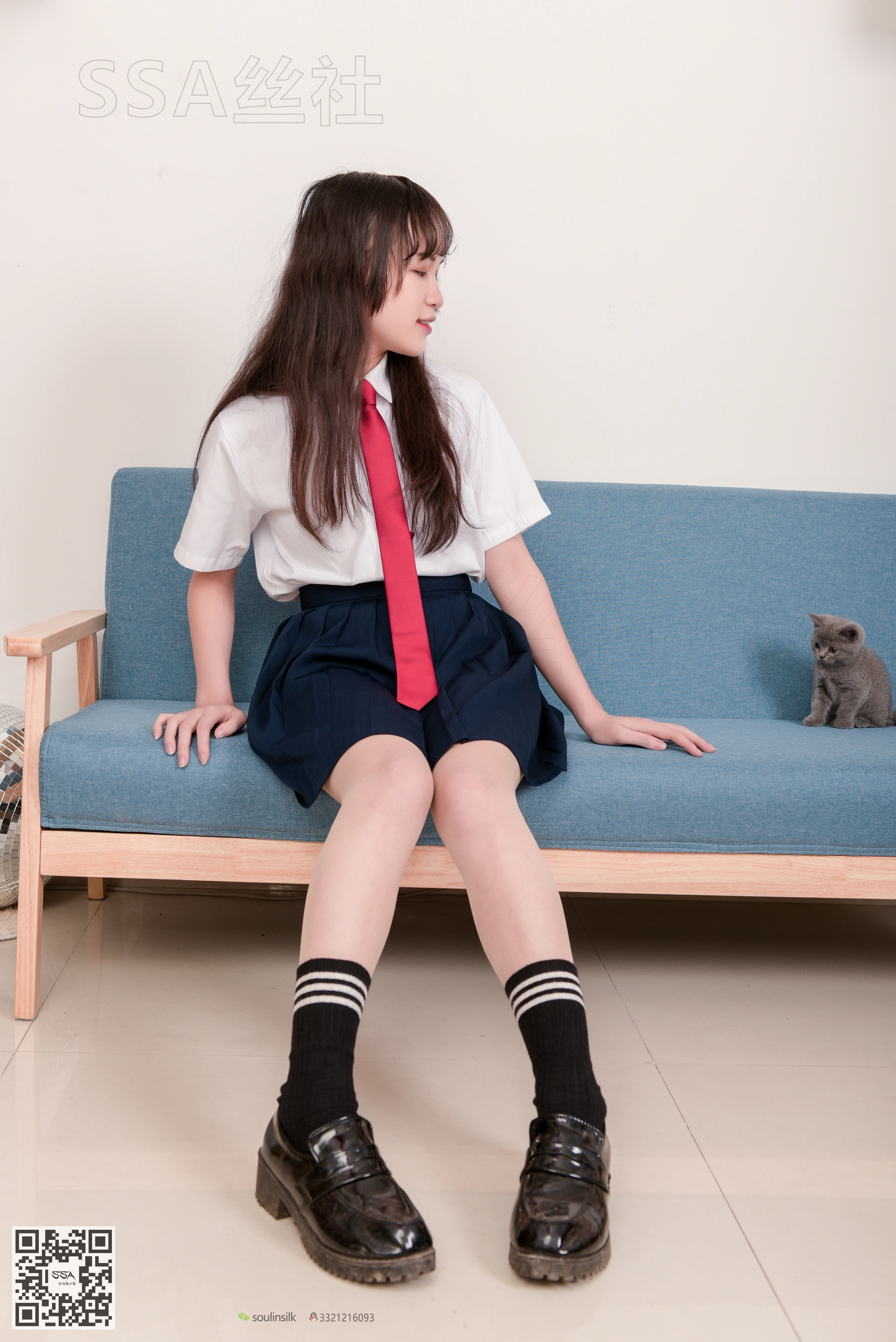 SSA丝社 超清写真 NO.141 丹丹JK制服黑色半膝袜肉丝 [133P-2.09GB]