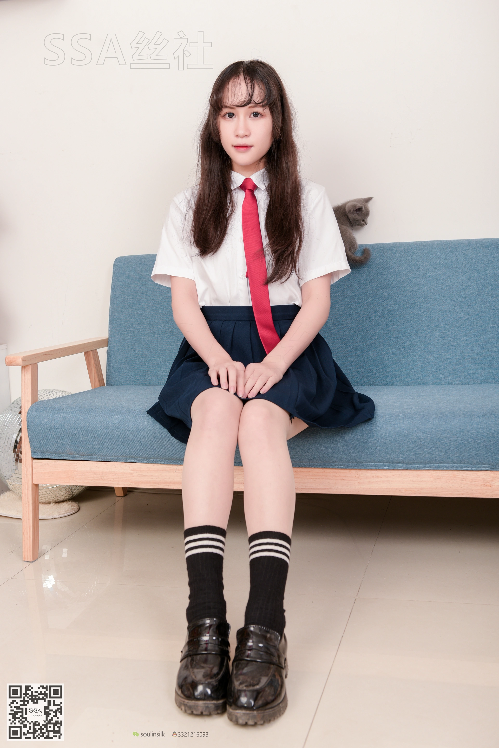 SSA丝社 超清写真 NO.141 丹丹JK制服黑色半膝袜肉丝 [133P-2.09GB]