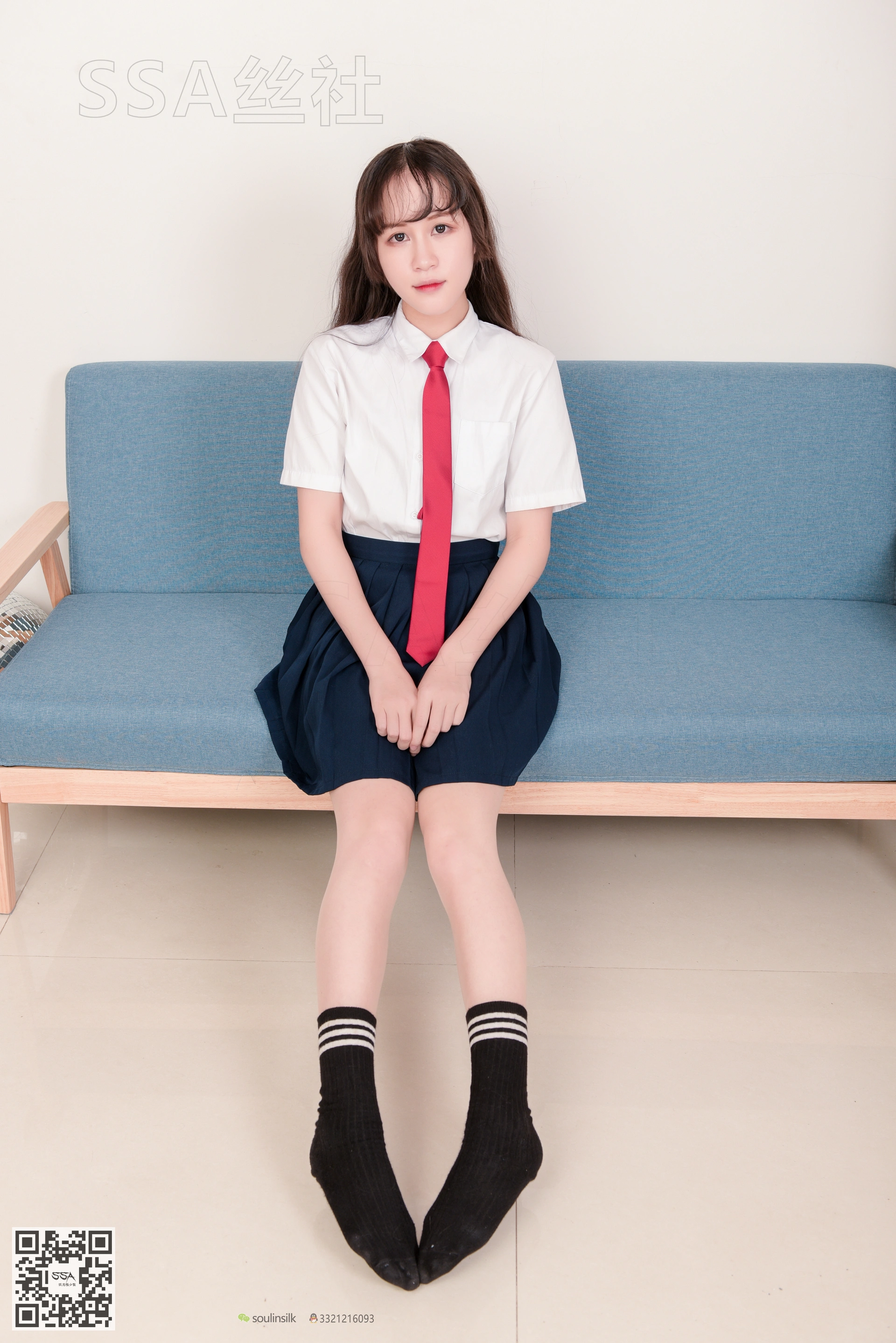 SSA丝社 超清写真 NO.141 丹丹JK制服黑色半膝袜肉丝 [133P-2.09GB]