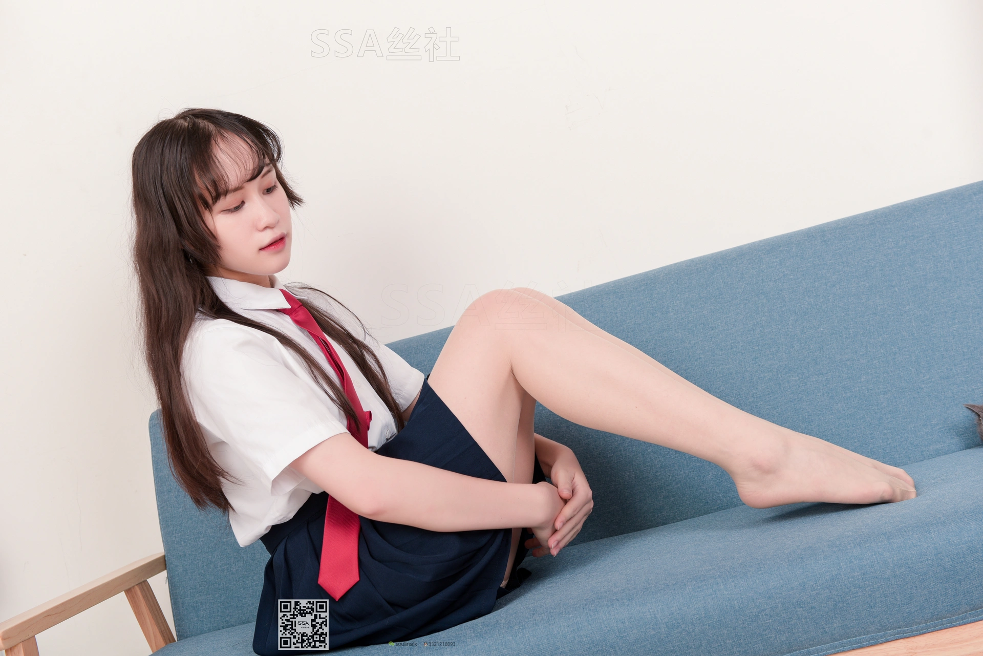 SSA丝社 超清写真 NO.141 丹丹JK制服黑色半膝袜肉丝 [133P-2.09GB]