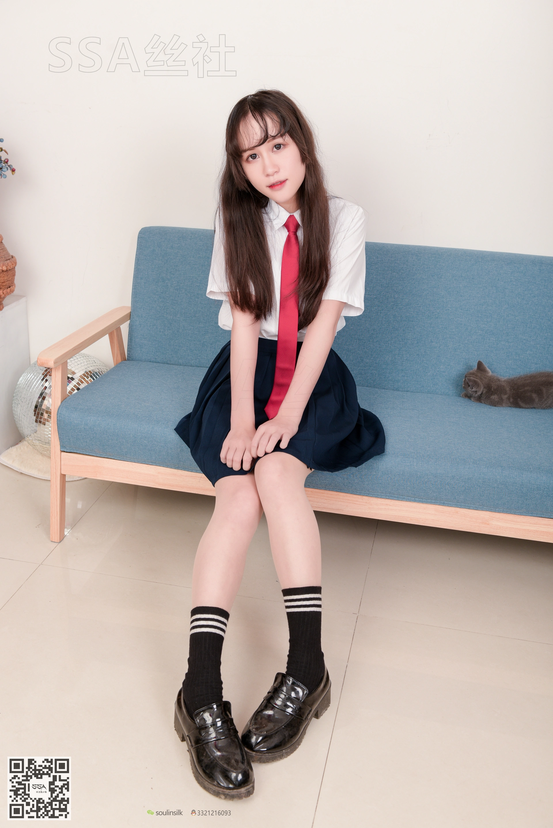 SSA丝社 超清写真 NO.141 丹丹JK制服黑色半膝袜肉丝 [133P-2.09GB]