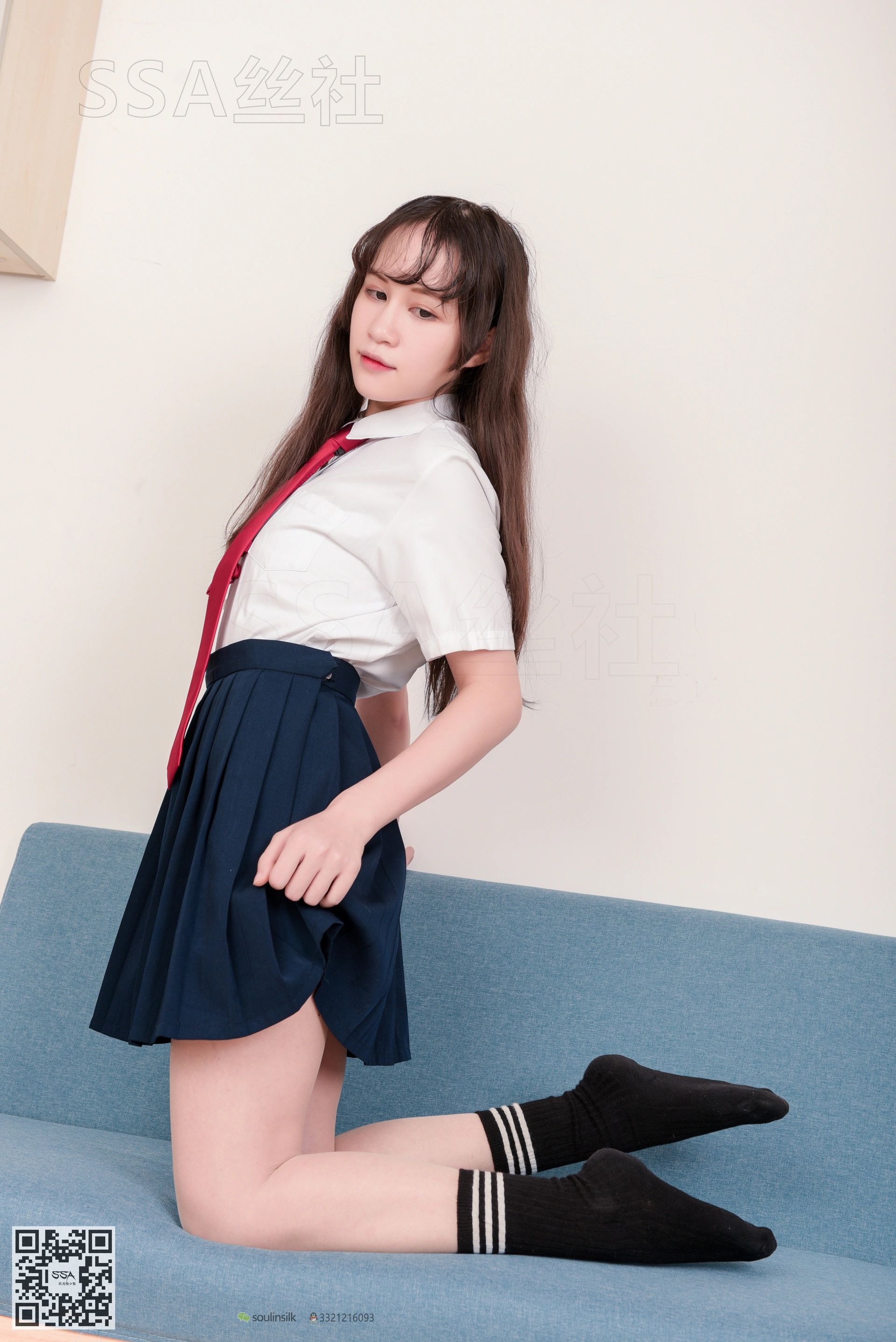 SSA丝社 超清写真 NO.141 丹丹JK制服黑色半膝袜肉丝 [133P-2.09GB]