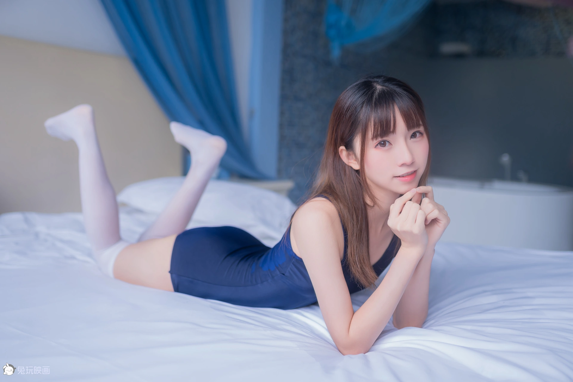 兔玩映画 夏日泳装 Vol.018 浴缸白丝 [50P-495MB]