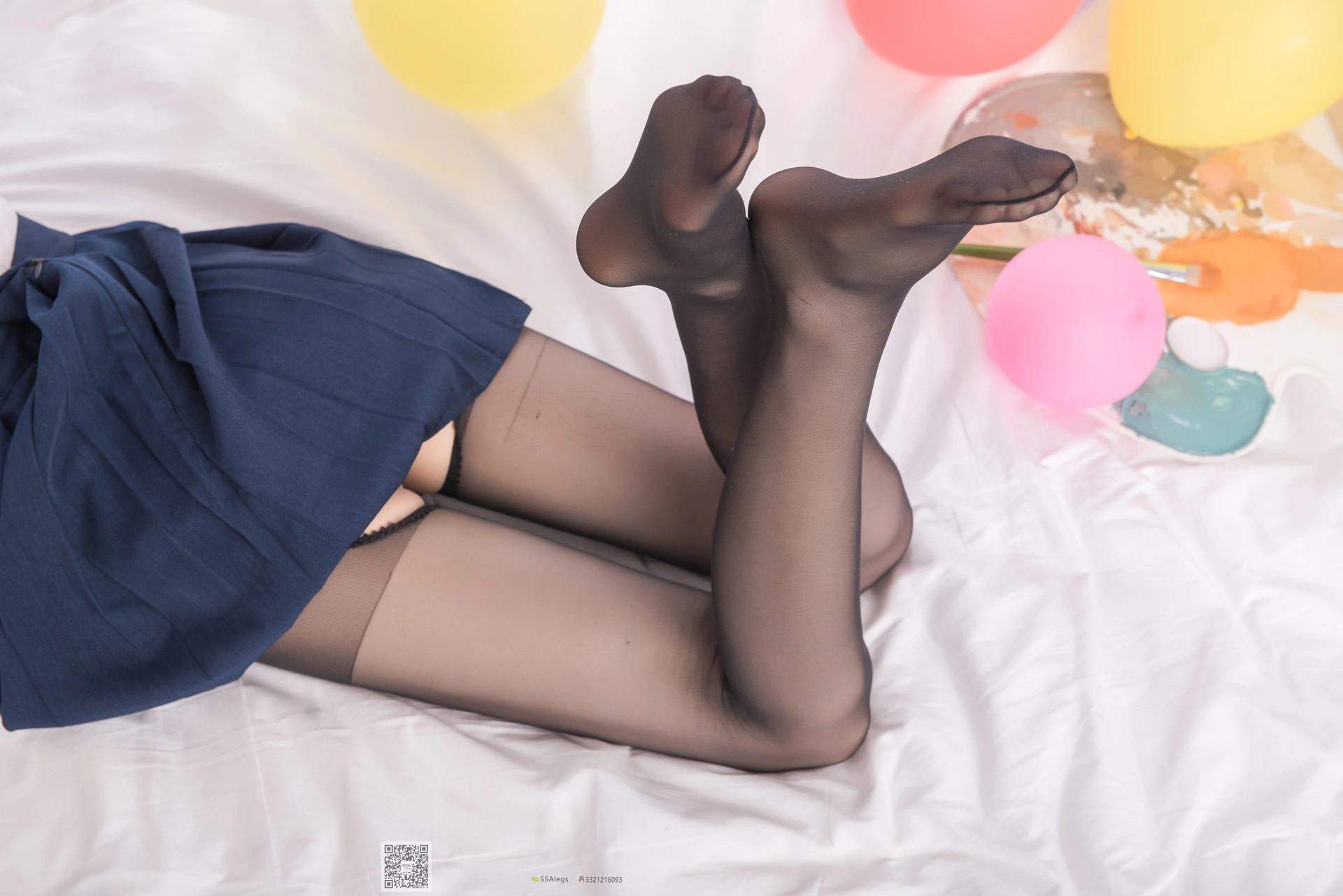 SSA丝社 超清写真 NO.023 琪琪 笑容治愈女神琪琪的黑色开档丝袜[99P-1.02GB]