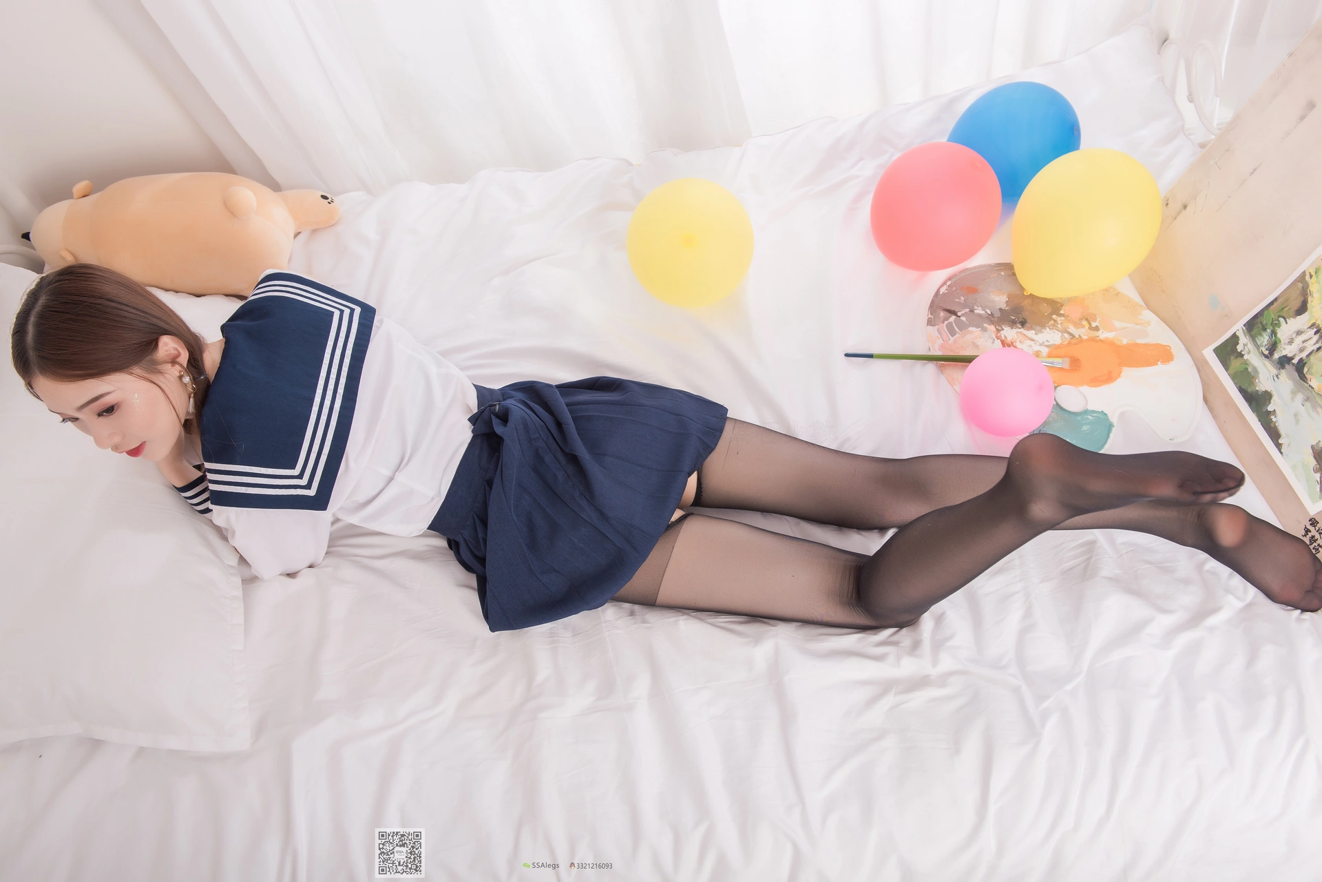 SSA丝社 超清写真 NO.023 琪琪 笑容治愈女神琪琪的黑色开档丝袜[99P-1.02GB]
