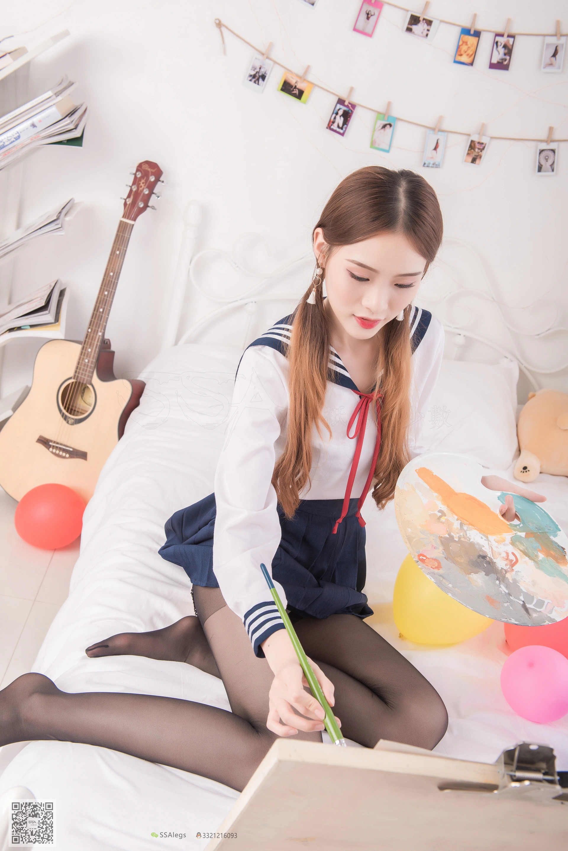 SSA丝社 超清写真 NO.023 琪琪 笑容治愈女神琪琪的黑色开档丝袜[99P-1.02GB]
