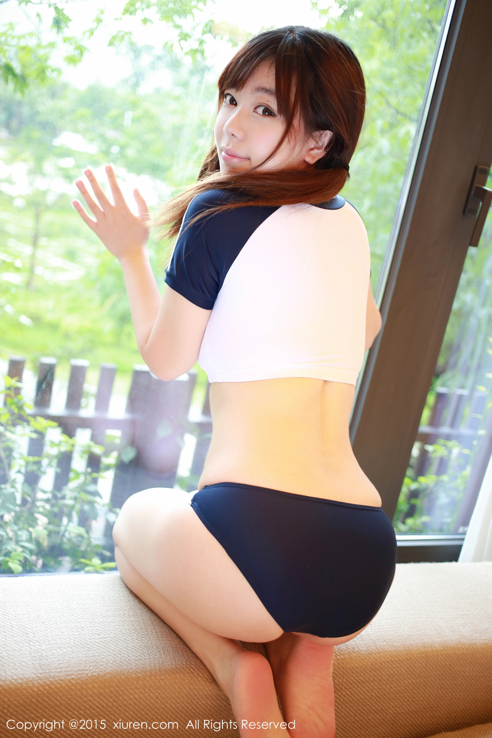 XiuRen秀人网 2015.05.25 No.331 刘飞儿Faye紧身运动衣双马尾卖萌