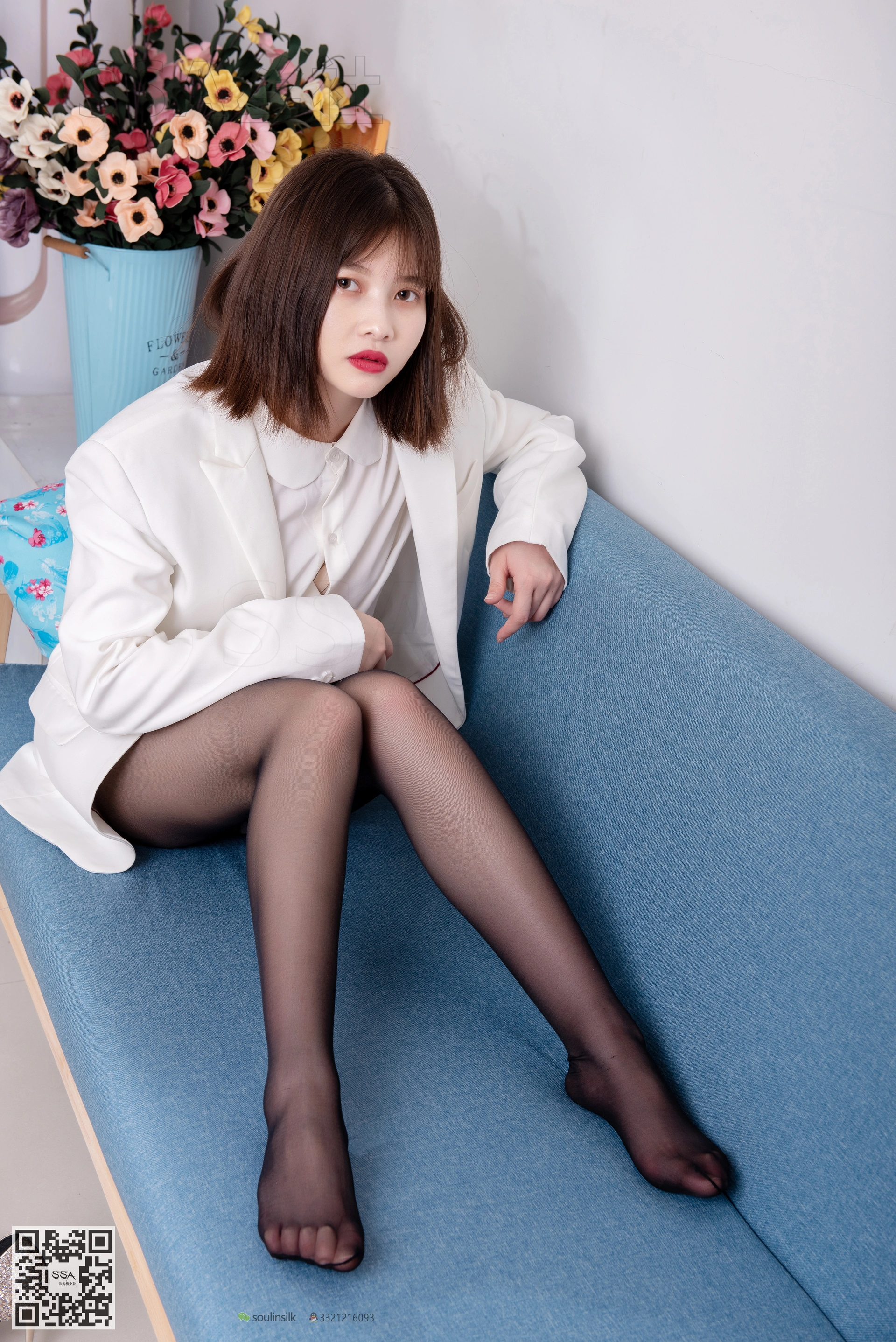 SSA丝社 超清写真 NO.119 穗子 腿模穗子白色西装（黑色星期五）[149P-2.08GB]