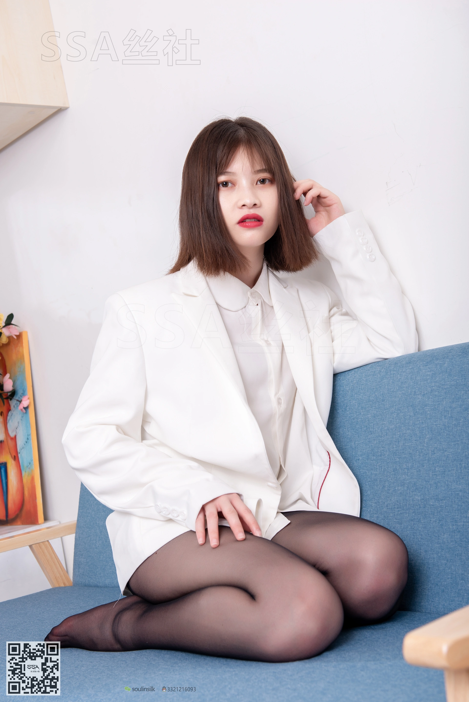 SSA丝社 超清写真 NO.119 穗子 腿模穗子白色西装（黑色星期五）[149P-2.08GB]